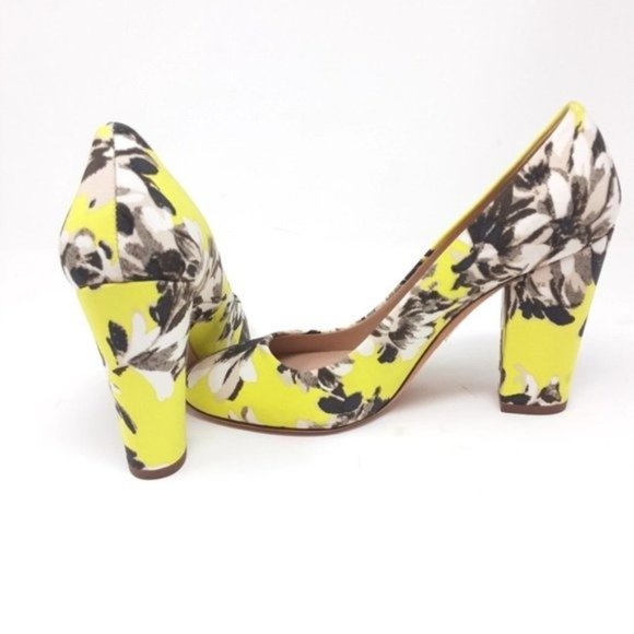 J. Crew D'Orsay Lemon Floral Pumps 7 Limited Edition - Picture 4 of 6